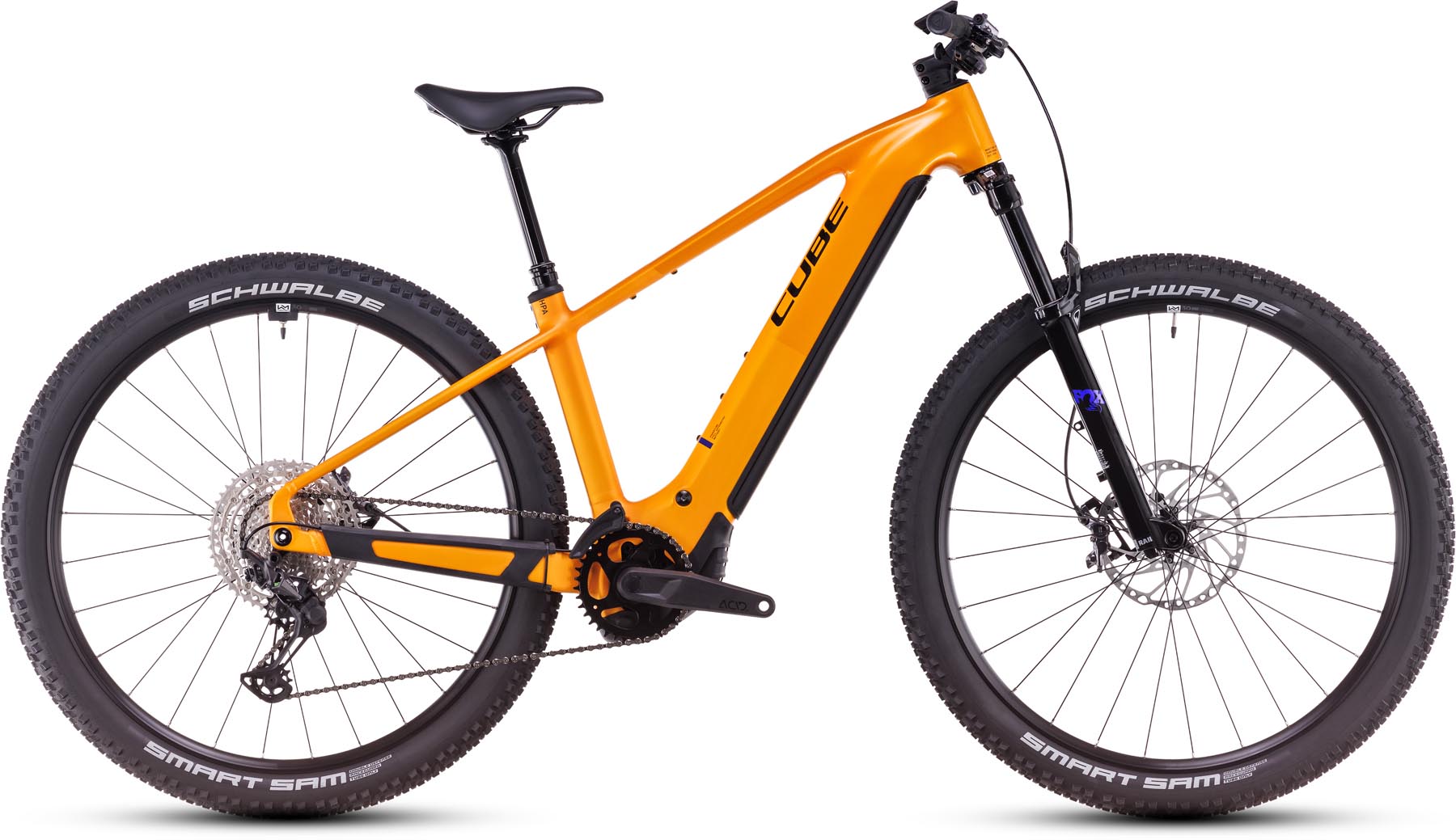 Cube Reaction Hybrid SLX 800 spectraorange n violet 2025 - VTT semi-rigide électrique
