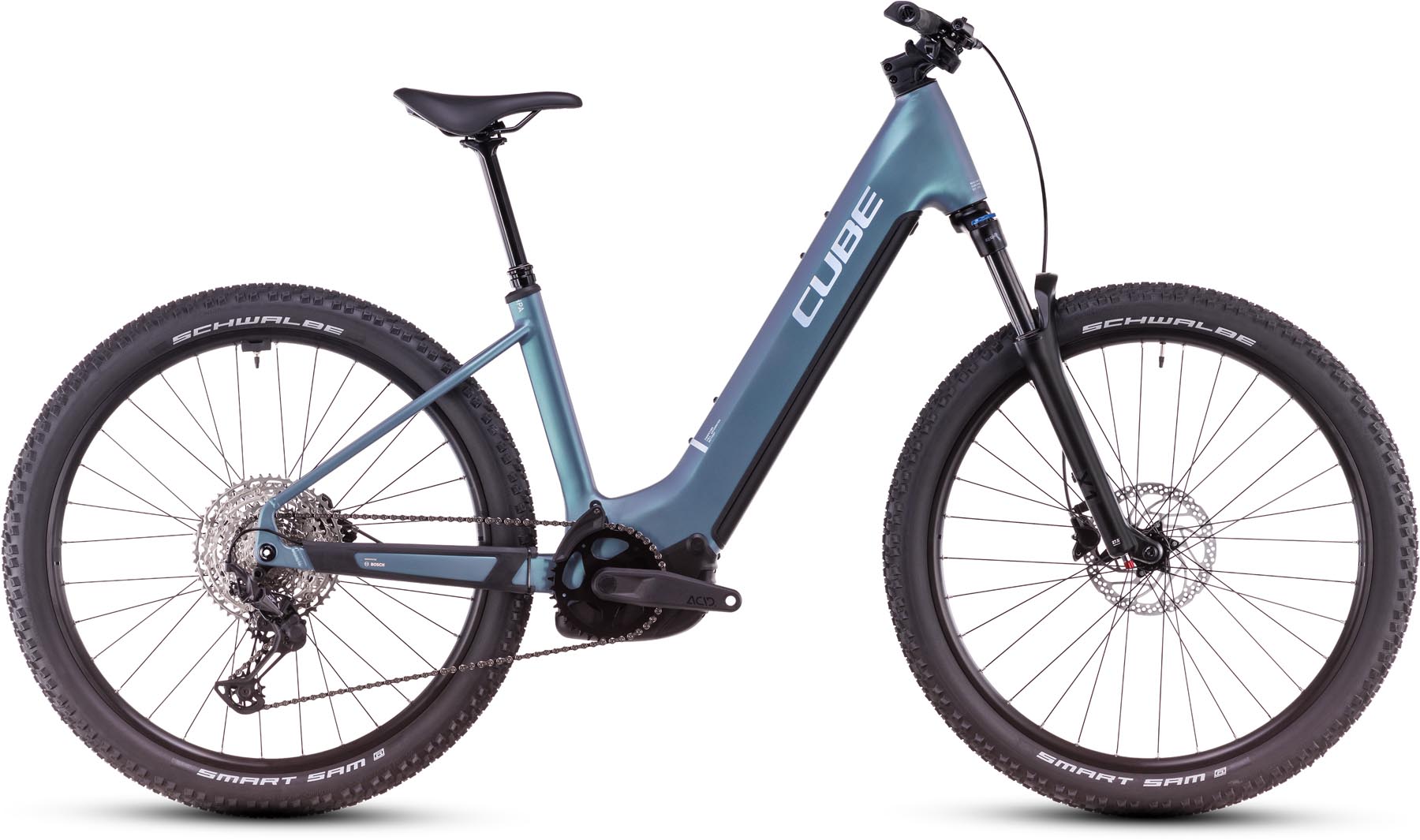 Cube Reaction Hybrid Pro 800 smaragdgrey n prism 2025 - VTT semi-rigide électrique col de cygne