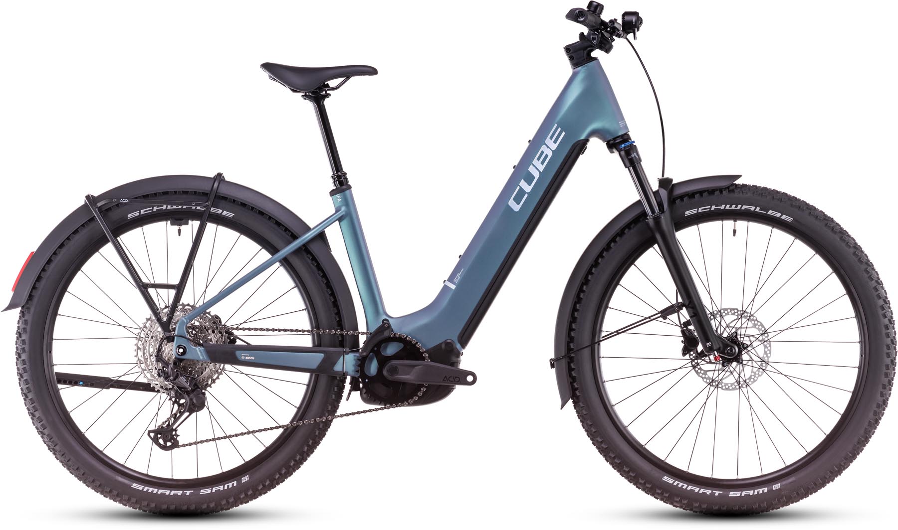 Cube Reaction Hybrid Pro Allroad 800 smaragdgrey n prism 2025 - VTT semi-rigide électrique col de cygne