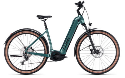Découvrez ici les vélos électriques Cube avec cadre bas.