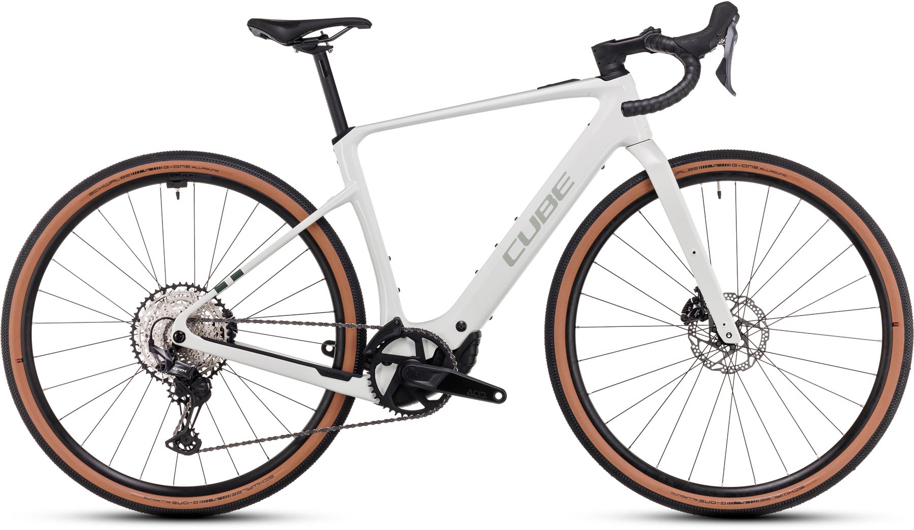 Cube Nuroad Hybrid C:62 Race 400X desertstone n green 2025 - Vélo électrique en terre