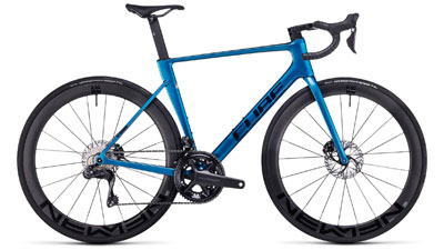 Vélo de course Cube Litening AIR C:68X SLX en bleu.