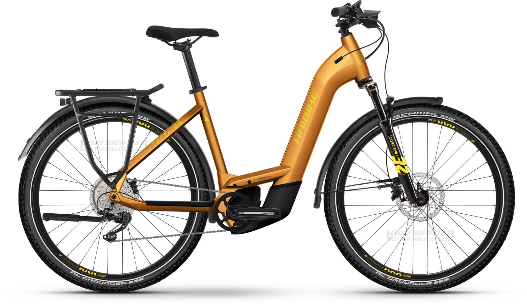 Haibike Trekking 8 metal lava/yellow gloss 2024 - V?lo trekking ?lectrique col de cy