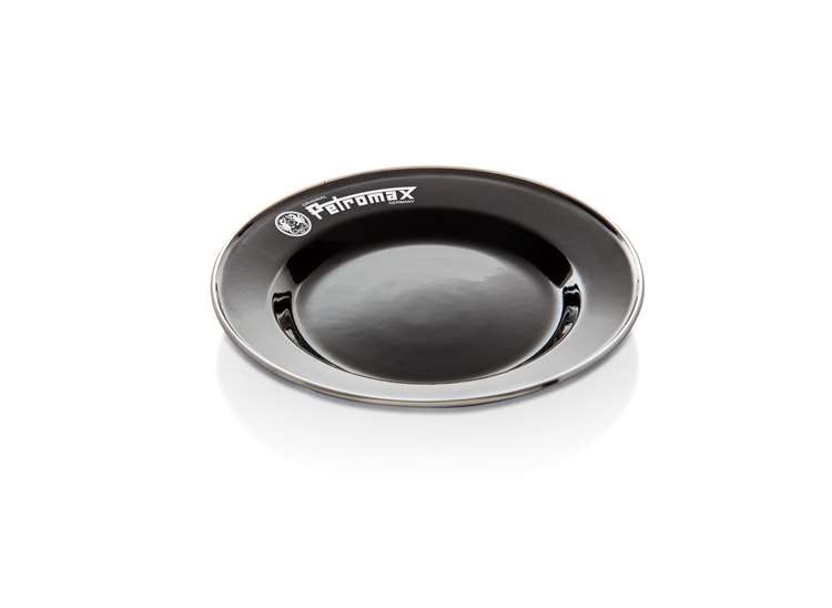 Petromax Assiette en émail noir (2 pièces dans le set)