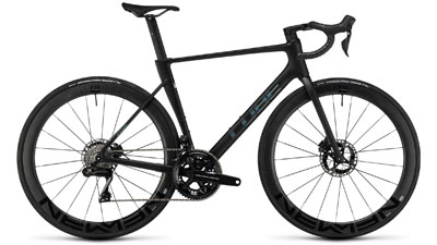 Vélo de course Cube Litening AIR C:68X SLT en noir.