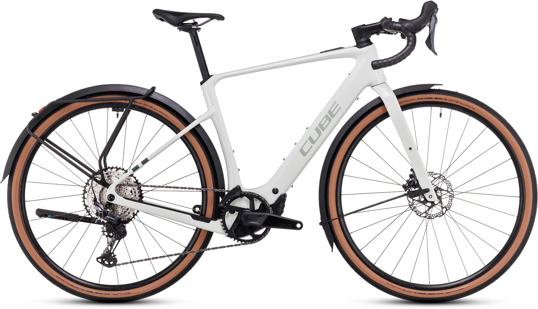 Cube Nuroad Hybrid C:62 Race FE 400X desertstone n green 2025 - Vélo électrique en terre