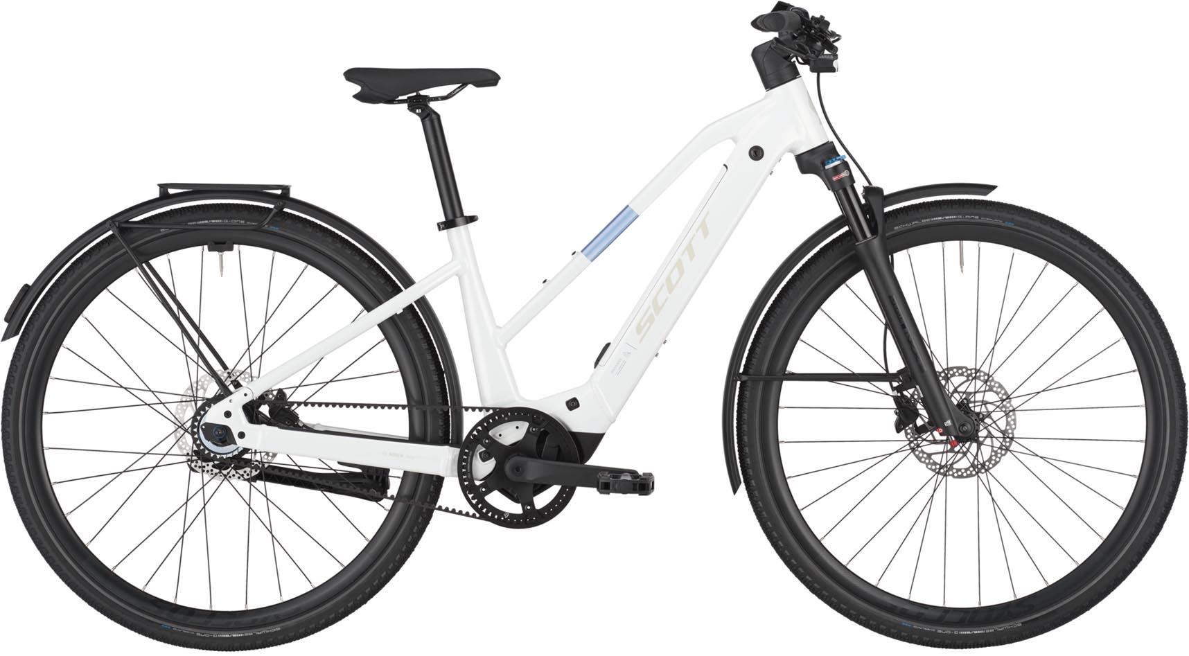 Scott Passage 10 Belt Slope bianco white 2025 - Vélo trekking électrique Femme