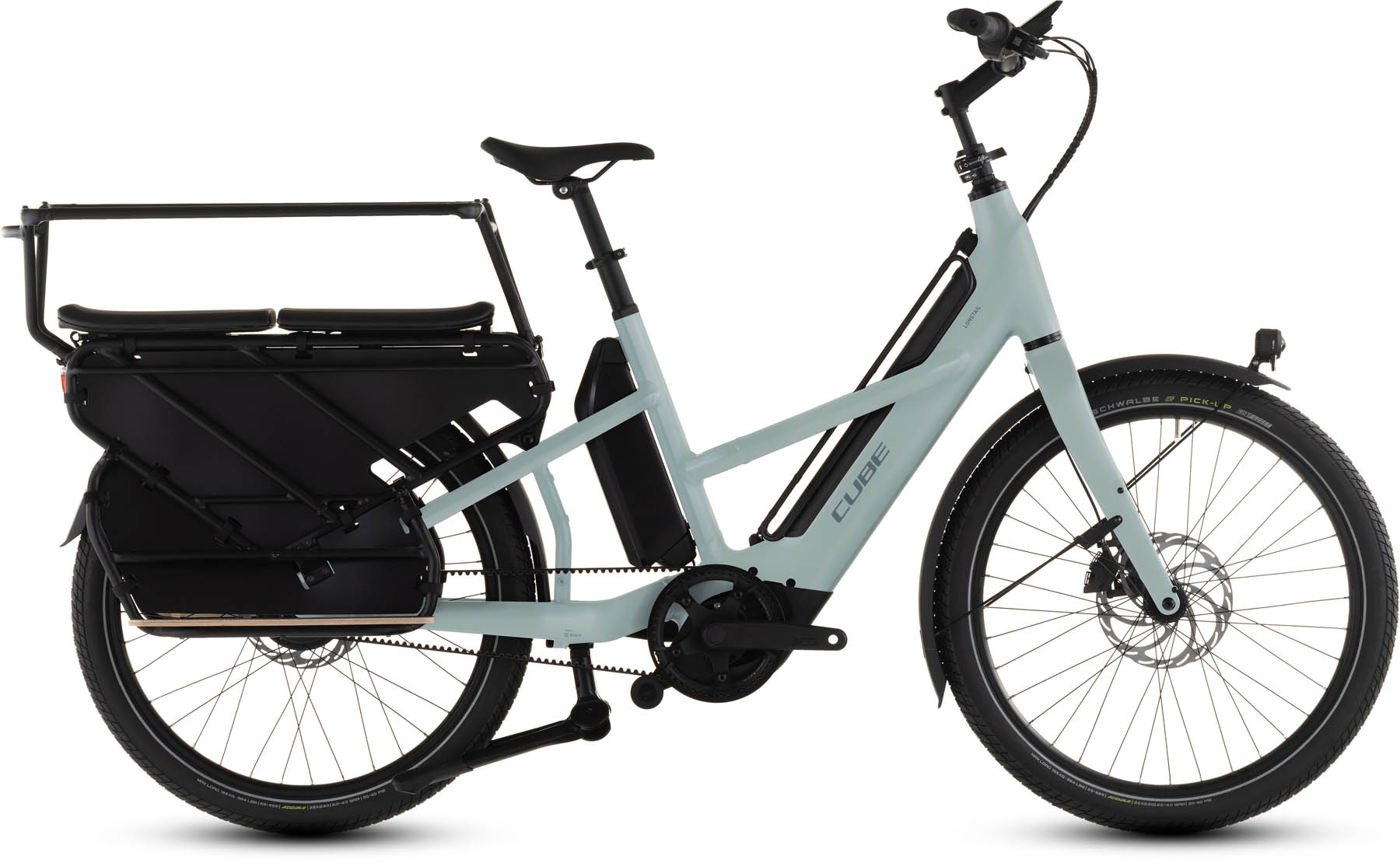 Cube Longtail Hybrid Comfort Family 800 haze n reflex 2026 - Vélo électrique cargo