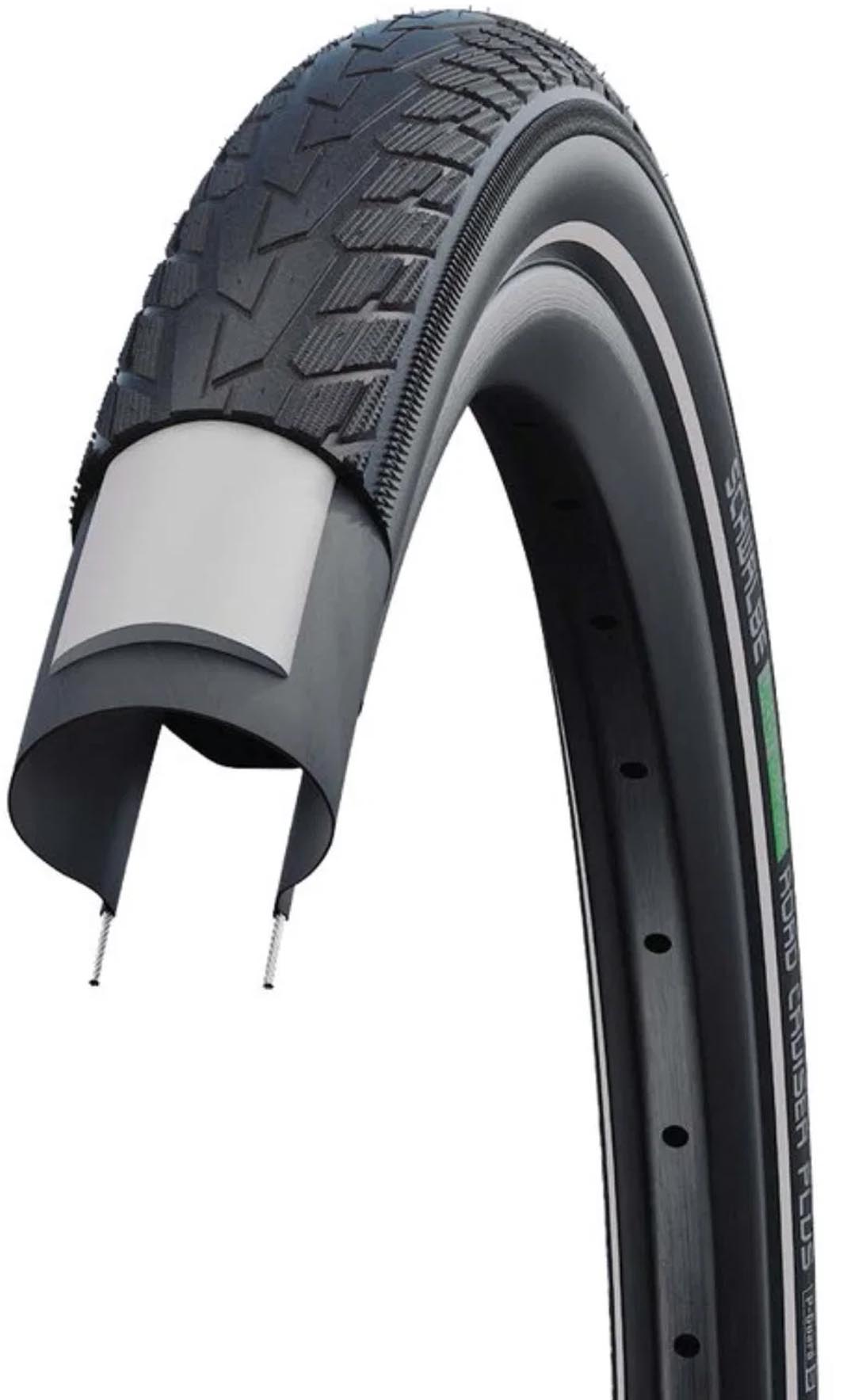 Schwalbe Pneu Road Cruiser Plus HS 484 28x2,15" 55-622 noir - Réf. TSk PG Green Activ