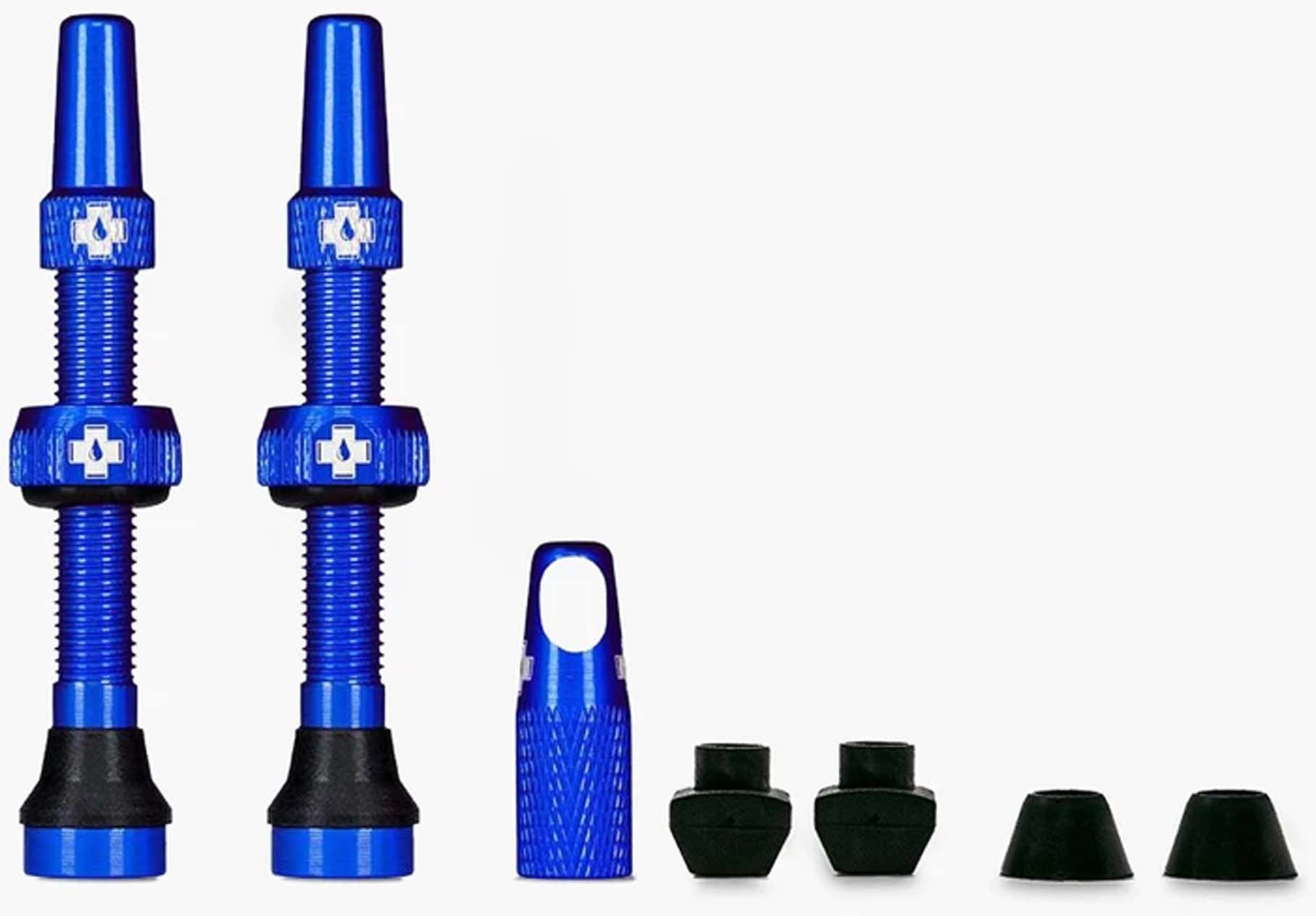 Muc-Off Tubeless Valve Kit Universel pour MTB & Road  bleu 60 mm