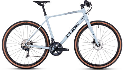 Vélo de fitness Cube Nulane SLX en blanc.