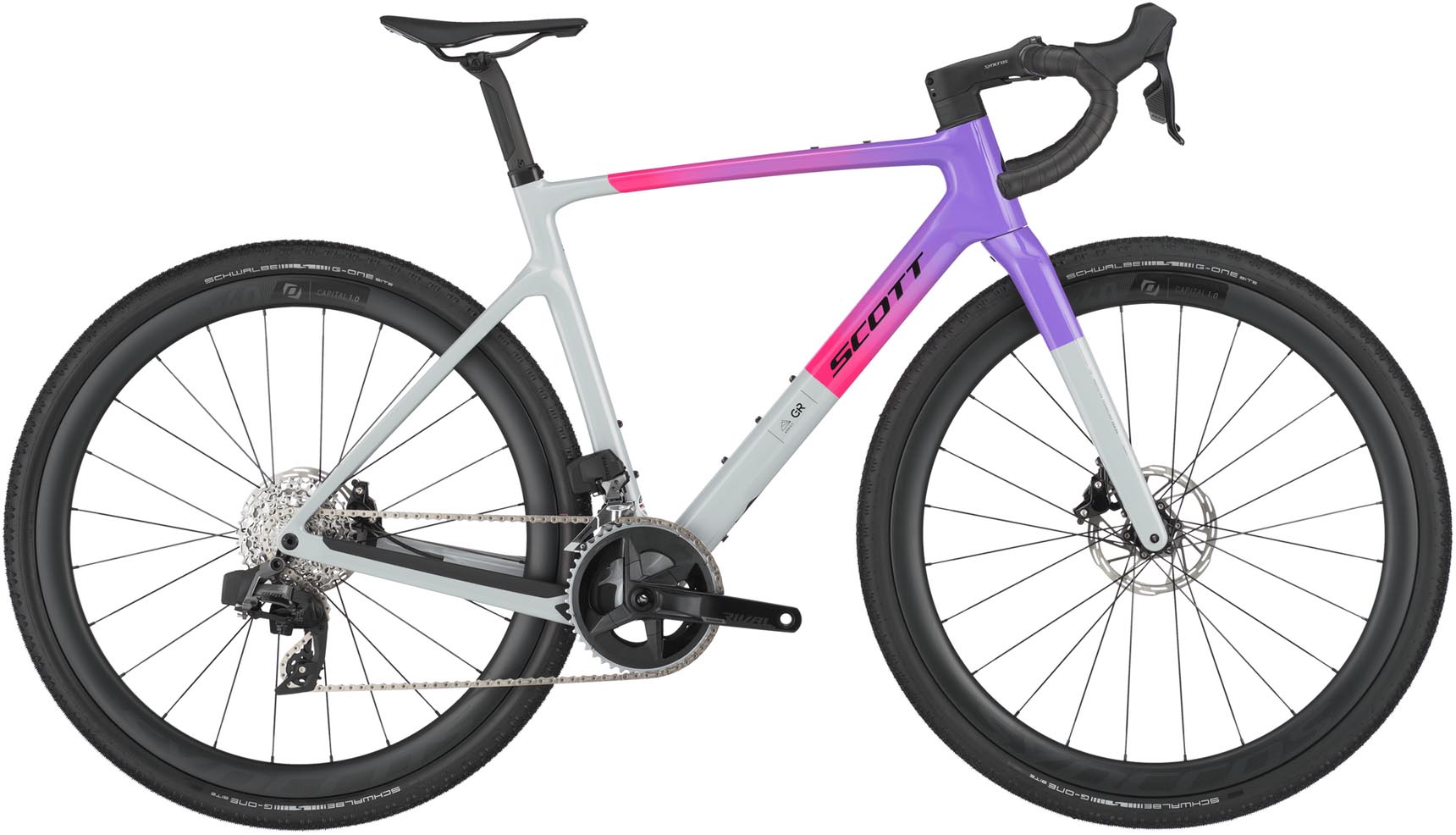 Scott Addict Gravel 20 narwal grey / fade purple 2025 - Vélo en terre