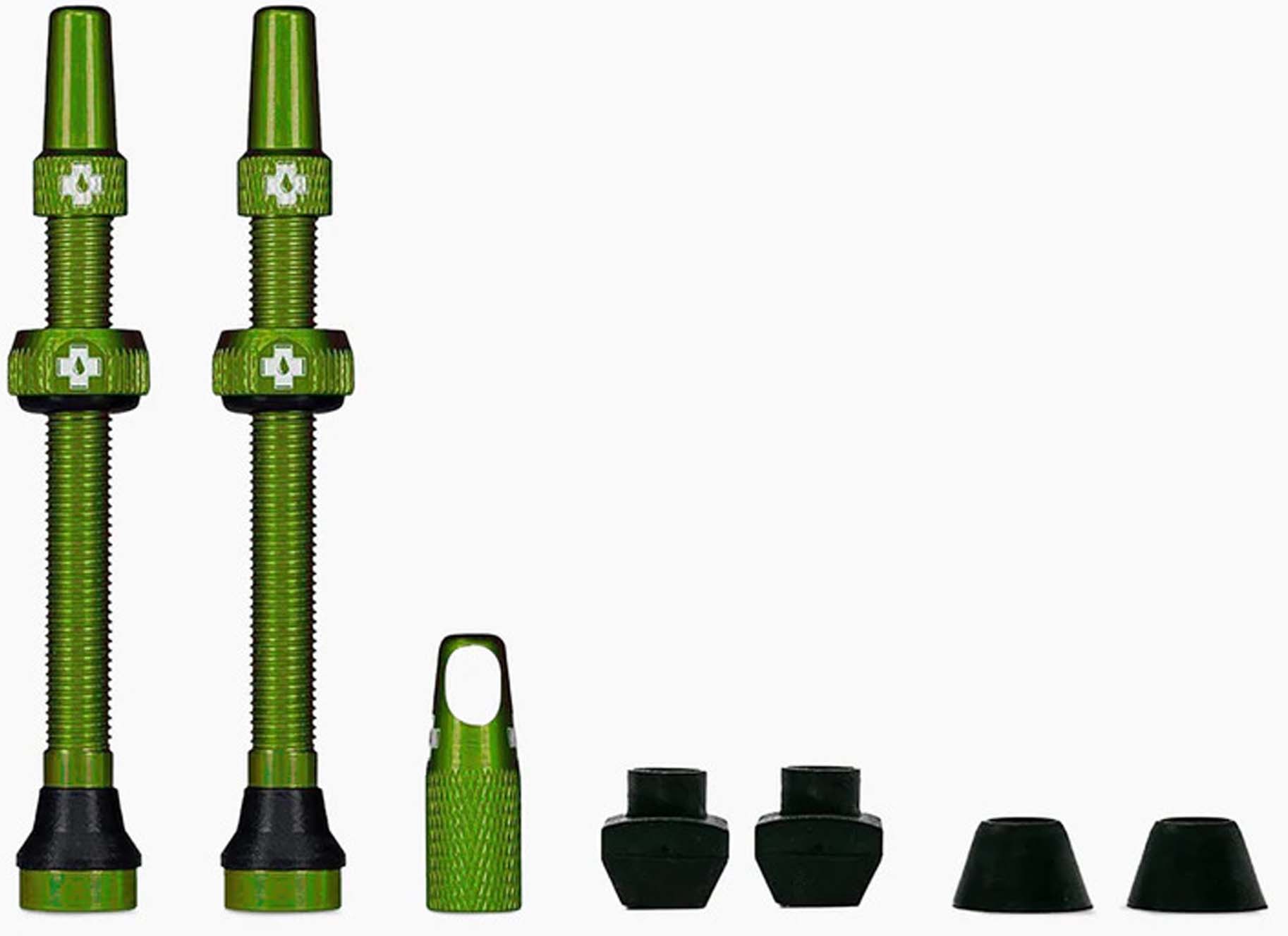 Muc-Off Tubeless Valve Kit Universal for MTB & Road vert 80 mm