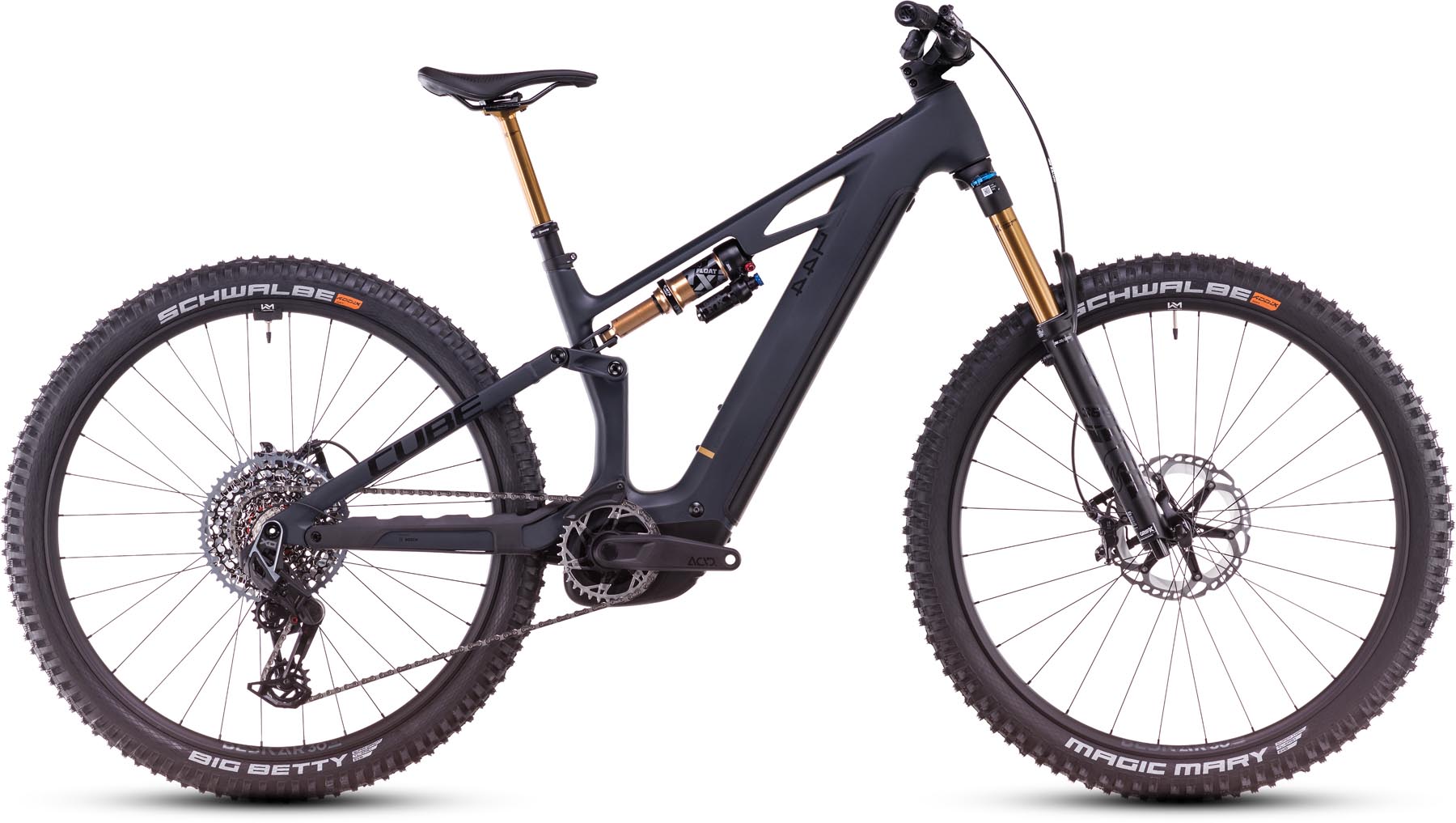 Cube Stereo Hybrid ONE44 HPC AT 800 carbon n gold 2025 - VTT tout suspendu électrique