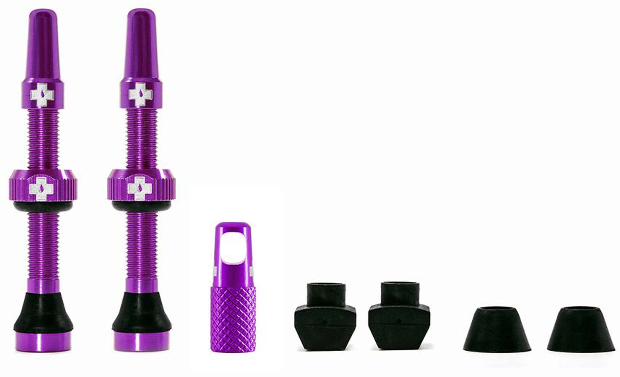 Muc-Off Tubeless Valve Kit Universal for MTB & Road  pourpre 60