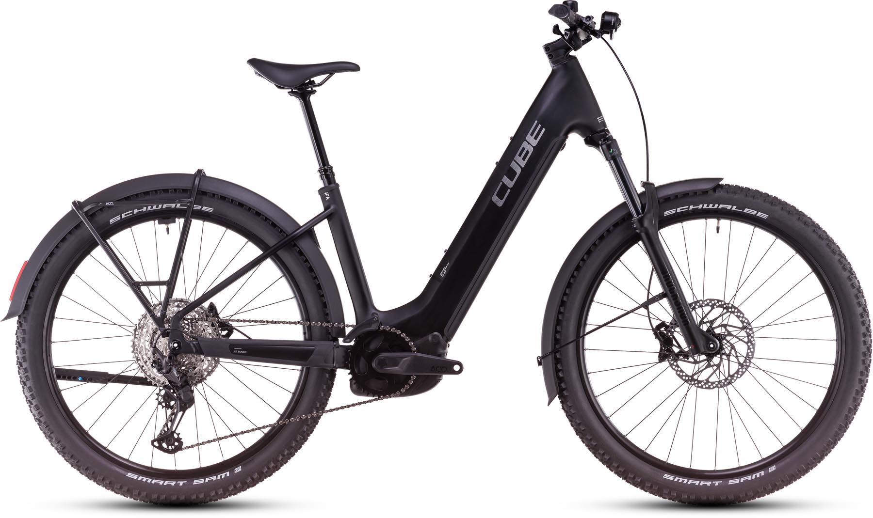 Cube Reaction Hybrid Race Allroad 800 black n metal 2025 - VTT semi-rigide électrique col de cygne