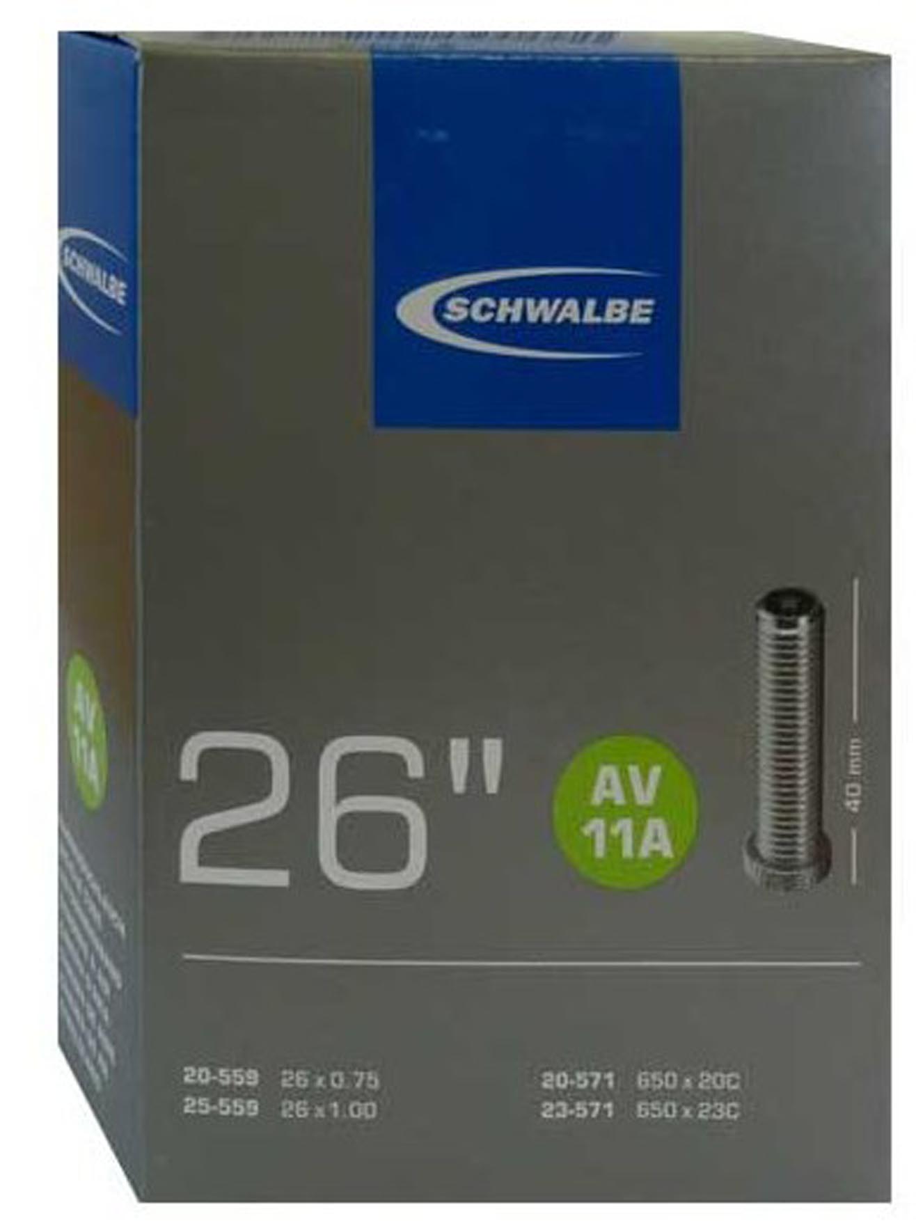 Schwalbe Tuyau n° 11A 26x7/8-1,00" 20/25-559/571 AV 40 mm