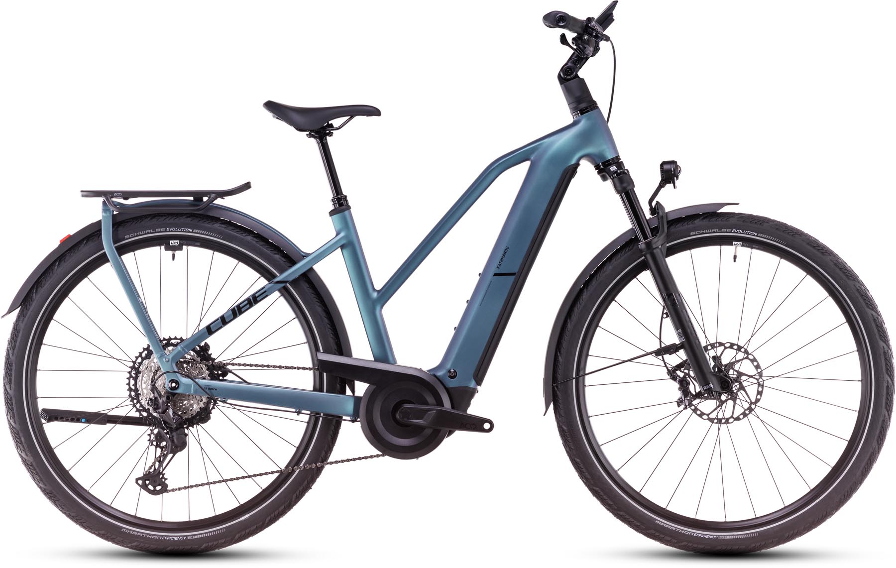 Cube Kathmandu Hybrid SLX 800 smaragdgrey n black 2025 - Vélo trekking électrique Femme