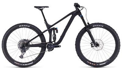 Vélo tout terrain Cube Stereo ONE77 Pro en noir.