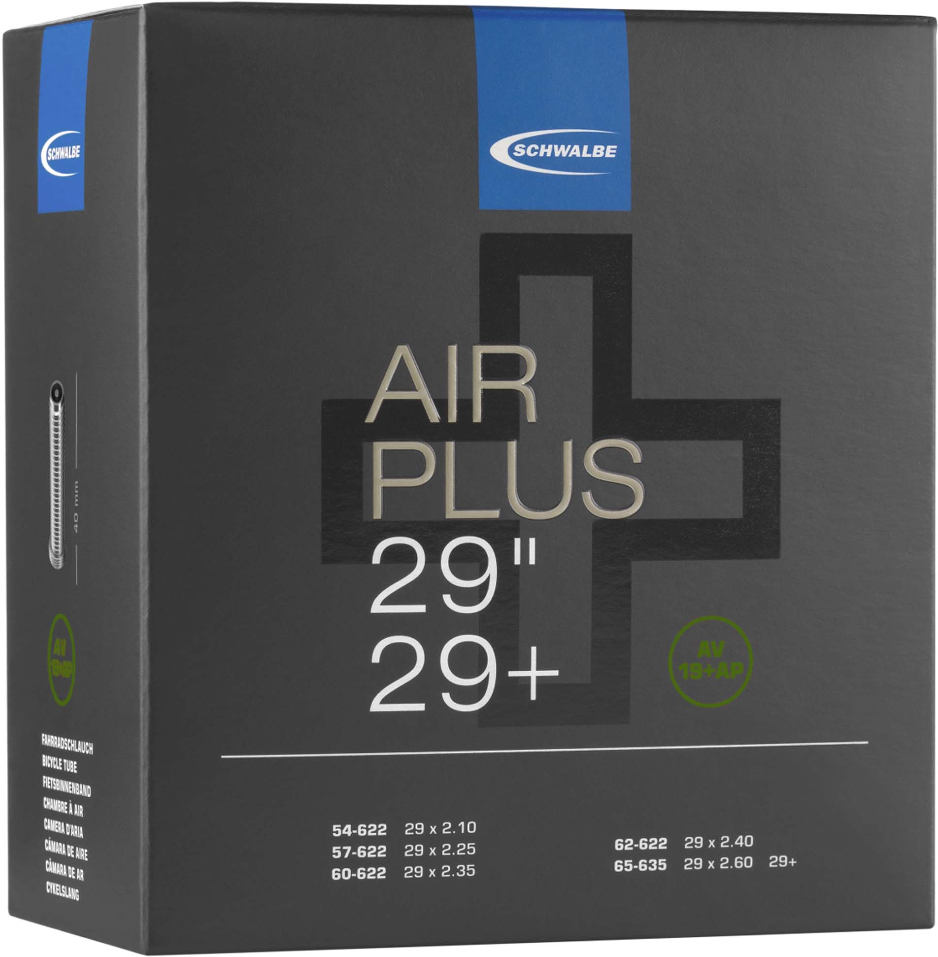 Schwalbe Chambre à air AV 19AP Air Plus 29/29+" 54/65-622 AV AGV 40 mm