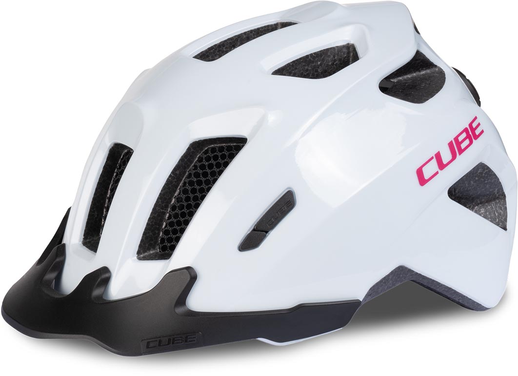 CUBE Casque FINK flashwhite'n'pink