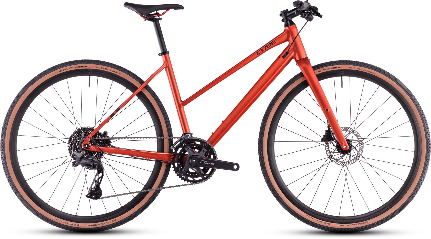 Cube Nulane Pro fireorange n black 2025 Velo fitness Femme MHW